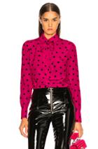 Valentino Crepe De Chine Pretty Hearts Blouse In Abstract,pink