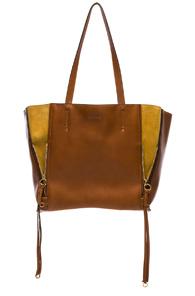 Chloe Medium Milo Suede & Calfskin Tote In Brown