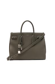 Saint Laurent Medium Supple Sac De Jour In Green