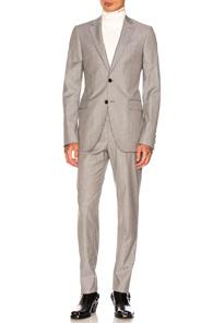 Calvin Klein 205w39nyc Two-button Suit In Checkered & Plaid,neutrals