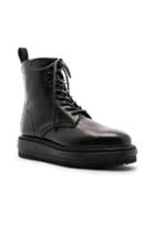 Sacai Leather Derby Boots In Black