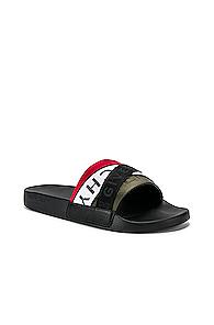 Givenchy Flat Sandal Webbing Slide In Red