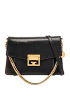 Givenchy Small Leather & Suede Gv3 In Black