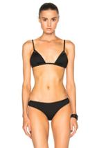 Fleur Du Mal Triangle Bikini Top In Black