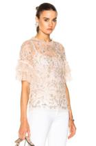 Needle & Thread Constellation Lace Top In Pink,neutrals