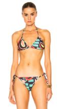 Bower Bang Bang Bikini Top In Abstract,green,red