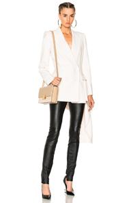 Alexander Mcqueen Light Wool Silk Double Breasted Blazer In Neutrals