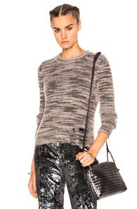 Raquel Allegra Slit Elbow Crew In Pink,gray,abstract