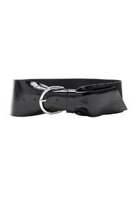Isabel Marant Yanis Patent Leather Belt In Black