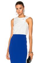 Victoria Beckham Fluid Cady Sleeveless Knotted Top In White