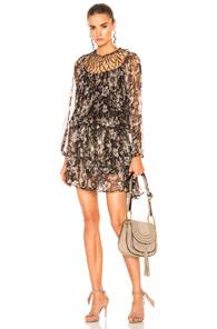 Zimmermann Gossamer Lattice Drawn Dress In Black,floral
