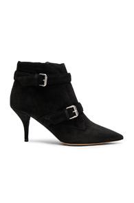 Tabitha Simmons Suede Fitz Booties In Black