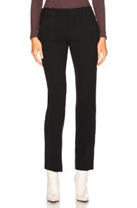 Chloe Diagonal Wool Trousers In Black