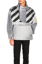 Moncler X Off White Donville Jacket In Gray,stripes
