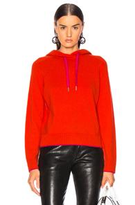 Rag & Bone Yorke Cashmere Hoodie In Red