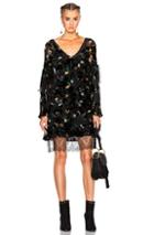 Etro Kim Velvet Dress In Black,floral