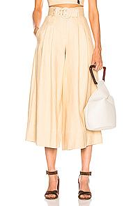 Nicholas Belted Wide Leg Pant In Neutral