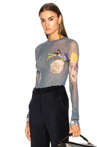 Acne Studios Niala Top In Floral,blue