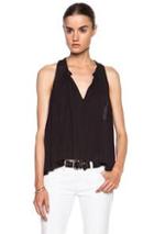 Isabel Marant Etoile Ted Cotton Gauze Tank In Black