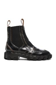 Balenciaga Shiny Leather Chelsea Boots In Black