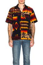 Sacai Pendleton Print Shirt In Abstract,blue,red,yellow