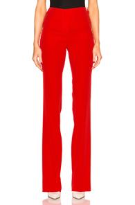 Mugler Fitted Cady Trousers In Red