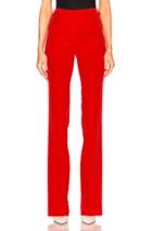 Mugler Fitted Cady Trousers In Red