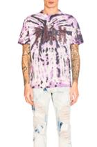 Palm Angels College Tie & Dye Tee In Purple,ombre & Tie Dye