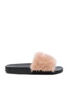 Givenchy Mink Fur Slides In Neutrals
