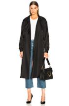 Fleur Du Mal Long Rider Coat In Black