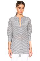 Jenni Kayne Collarless Bib Top In Black,stripes