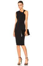 Victoria Beckham Matte Heavy Rib Jersey Sleeveless Knotted Dress In Black