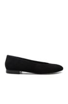 Mansur Gavriel Suede Ballerina Flats In Black