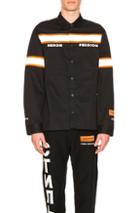Heron Preston Reflector Twill Shirt In Black