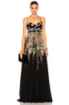 Giambattista Valli Printed Gown In Black,floral