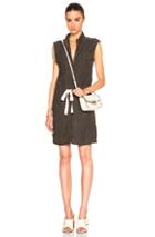Enza Costa Sleeveless Utility Dress In Gray