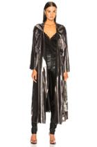 Norma Kamali Dolman 80's Flared Midcalf Trench In Metallics
