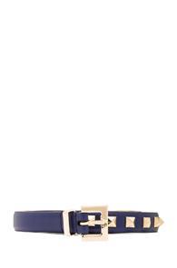 Valentino Rockstud Belt In Blue,metallics