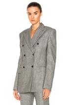 Calvin Klein 205w39nyc Glen Plaid Fine Worsted Wool Double Breasted Blazer In Black,checkered & Plaid