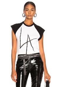Local Authority La Slash Raglan Tank In Black,white