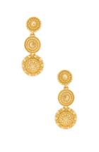 Oscar De La Renta Textured Metal Disc Earring In Metallics