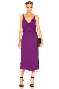 Raquel Allegra Diamond Slip Dress In Purple