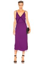 Raquel Allegra Diamond Slip Dress In Purple