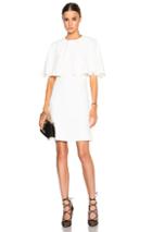 Giambattista Valli Structured Cady Cape Dress In White