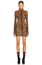 Vetements The Styling Dress In Animal Print,orange