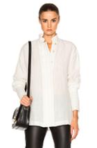 Loewe Striped Collar Top In Neutrals,stripes