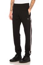 Lanvin Fleece Grosgrain Slim Pant In Black