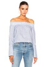 Derek Lam 10 Crosby Off The Shoulder Top In Blue