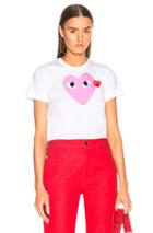 Comme Des Garcons Play Red Heart In White