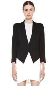 Helmut Lang Smoking Wool Tux Blazer In Black